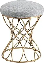 Vanity Stool Chair, Modern Dressing Stool for Makeup Vanity - s Round Seat, for Makeup Room, Bedroom, Bathroom, Living Room, Accent Furniture,D