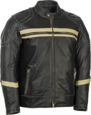 HIGHWAY 21 Motordrome Leather Motorcycle Jacket, Antique Black, Small
