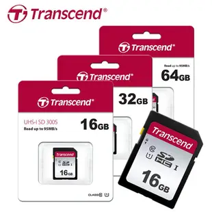 Transcend 創見 300S 16G 32G 64G SDHC SDXC C10 USH-I U1 V10 記憶卡