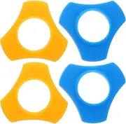 Toyvian 4pcs Set Microphone Slip Silicone Rings Durable Grip and Secure Fit for Handheld Microphones Lightweight Protection for Recording Compatible with Professional