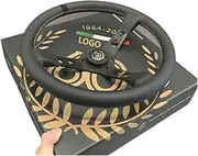 214inch 350mm Car Steering Wheel Suede Leather Deep Concave Drift JDM Racing Black Edition(60 Microfiber)