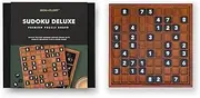 Iron & Glory Deluxe Wooden Sudoku Puzzle Game Brain Teaser with 81 Numbered Melamine Tiles & Comprehensive Guide Portable Travel Board Game for Friends & Family, Ideal Retro Novelty Gift & Home Decor