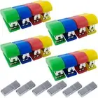 12PCS Mini Portable Multicolor Kids Hand Held Desk Staplers with 600PCS Stapl...