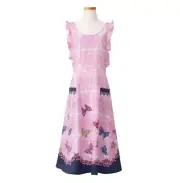 Sailor Moon x ANNA SUI Rose & Butterfly Cross Apron Pink JAPAN Anime Size Free