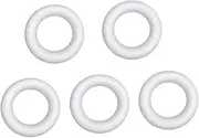 JEWEDECO 5 Pcs Solid Circle Art Painting Model Ring for Kids DIY Creativity Accessory