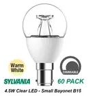 BULK 60 x 4W LED DIMMABLE Light Globes Lamps B15 Small Bayonet Fancy Round Warm