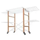 Foppapedretti Gulliver Walnut Clothes Airer 174cm Foldable Dryer Rack Stand