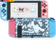 Cute Protective Case for Switch, Dockable Clear Hard Protective Shell, Switch Co