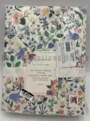 Pottery Barn Teen Rifle Paper Co Bramble Fields Sheet Set 4 Pc White Queen #R5