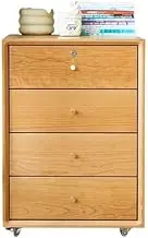 Filing Cabinet Wooden File Cabinet Removable Storage Storage Four-Drawer Cabinet Under Desk with Locking Drawer Cabinet with Wheels Bedside Cabinet File Storage Cabinets