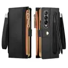 For Samsung Galaxy Z Fold6 Fold5 Fold4 Rugged RFID Blocking Wallet Case + Stylus