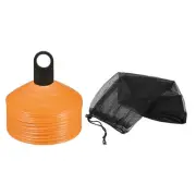 50Pcs Plastic Soccer Disc Cones Field Markers for Agility Sports Training Orange