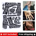 1/2x India Henna Temporary Tattoo Stencils Kit For Hand Leg Feet Decal Body Art