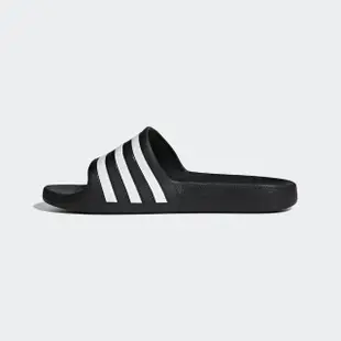 【adidas 愛迪達】Adidas Adilette Aqua 男女 運動 涼鞋 拖鞋 休閒 舒適 輕量 愛迪達 黑白(F35543)