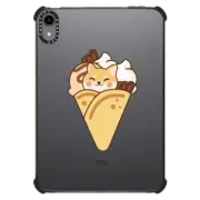 iPad mini (6th gen) iPad Impact Case Cute Shiba Inu Crepe Waffle with Chocolate Ice Cream - Kawaii Dog Anime Puppy with Sweet Food & Fruit