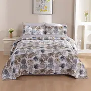 100% Cotton Lightly Quilted Coverlet Set Alexis Queen 230 x 250 cm