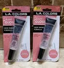 LA Colors Glossy Lips Lip Gloss Clear Sheer High Shine Slant Applicator Lot Of 2