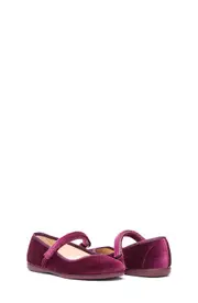 CHILDRENCHIC Velvet Mary Jane Shoe in Plum at Nordstrom, Size 1Us