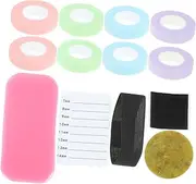 VICASKY 11pcs Eyelash Extension Kit Adhesive Eyelash Tapes Silicone Lash Pads Jade for Eye Makeup Comfortable Use Skin Protection for Salon Personal Application