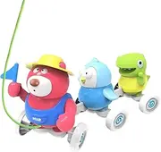 Pull Along Toy | Walking Toys for Babies with Music,Developmental Crawling Game with Animal Design for Boys, Birthday to Improve Hand-Eye Coordination & Motor Skills