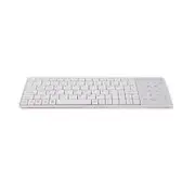 Super-thin Bluetooth 3.0V Wireless Keyboard with Touchpad for PC Cell Phone iPhone iPad - White
