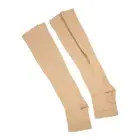 Nylon Compression Stockings Zipper Design Promote Blood Circulation Open Toe