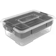 Ezy Storage 5L Sort It Storage Container Transparent Grey