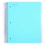 Mintra Office Durable Spiral Notebooks, 5 Subject, 200 Sheets,Poly Pockets, Mois