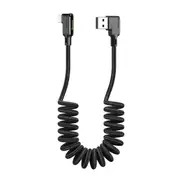 Mcdodo Retractable USB To Lightning Charger Coiled 90 Degree Spiral Charging Sync Cable Cord Car For iPhone iPad AirPods