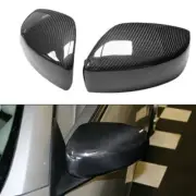Dry Real Carbon Fiber Side Mirror Cover Cap Add For 09-15 INFINITI G25 G37 Q40