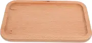 CHILDWEET Rectangular Dinner Plate Snack Tray Snack Serving Tray with Lid Food Trays Bread Serving Platters and Trays Rectangular Tray Fruit Large Dinner Plates Decorative Trays Beige Beech