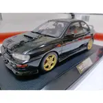 HOBBY JAPAN 1 18 斯巴魯翼豹轎跑車模型WRX TYPE R STI GC8 黑色