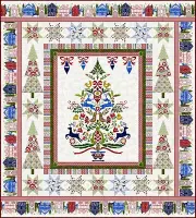 Snow Quilt Kit By Jason Yenter 72" X 80" Scandinavian Christmas Throw Quilt T&B