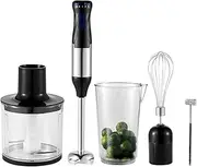 Hand Blender - Stick Blender | Handheld Blender | 5-In-1 Manual Frother 1000 W | 5 Speed Stick Blender Food Processor with Strong Power for Blending Mixing Chopping | Hand Blenders for Kitchen