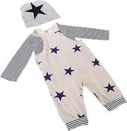 [CATIEBYE] Overalls Trousers Suit Boy Hats Shirts Hat for Costume Hats Shirts for Boys Spring Shirts Hats Long-sleeved Shirt Polyester (polyester)