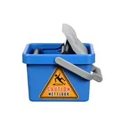 Cleanlink 9L Mop Wringer Plastic Bucket Home/Industrial Wet Floor Cleaner Blue