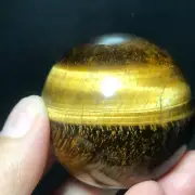 148g Natural Tiger's eye stone quartz Sphere crystal ball rock Healing +base 03