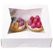 15 Pack Cake Boxes with Window Bakery Boxes for Cake Pie, 8x8x2.5inch