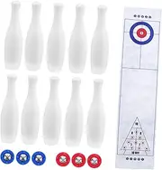 Kisangel 1Set Interactive Mini Bowling Pin Playset of Bowling Game for Adults Indoor Fun for Family Bonding Office Enjoyment and Simple Gameplay Experience