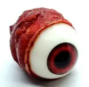 HALLOWEEN HORROR Movie PROP EYEBALL Popper for skulls, masks Rabbit Red