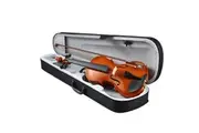 3/4 Acoustic Violin Kit 4 Strings Natural Varnish Finish w Case Bow Rosin Melodic
