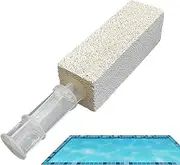 Pumice Stone Toilet Bowl Clean, Pumice Stone for Toilet | Hard Water Ring Washes Stick Cleaning Stone with Handle - Powerful Cleaner Scrubber Non Scrat Stain Remover for Bathroom