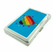 Candy Heart Em1 Cigarette Case with Built in Lighter Metal Wallet