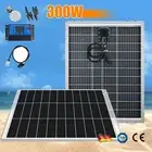 12V 300W Fixed Bifacial Solar Panel Kit Mono Home Battery Charging Controller AU