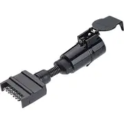 Narva Trailer Adaptor 7 Pin Flat Socket to 7 Pin Large Round Plug