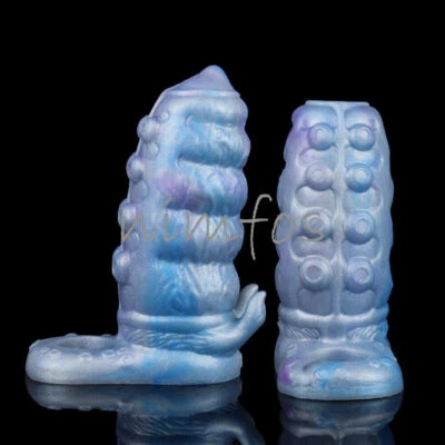 Enhancer Realistic Sleeve Condoms Sheath Bigger Penis Extender Enlarger Girth