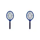 Bug Zapper Racket Electric Fly Swatter Handheld Battery Powered Zapper (Blue)