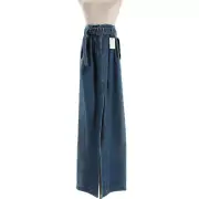 Dries Van Noten NWT Front-Slit Denim Maxi Skirt Size 34 US 2 Blue 100% Cotton