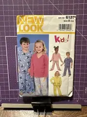New Look Sewing Pattern 6131 Kids Pajamas Size 3-8