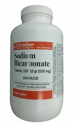 Sodium Bicarbonate Antacid Tablets for Acid Indigestion Hearburn (1000ct)